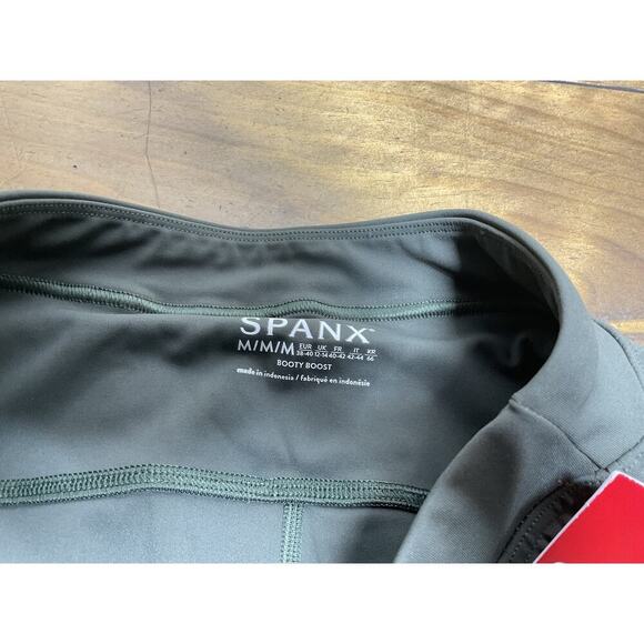 NWT SPANX Booty Boost Active Skirt Around 7/8 Leggings Medium Dark Palm - Picture 8 of 14